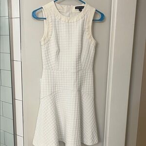 Banana Republic Textured Cream Mini Dress